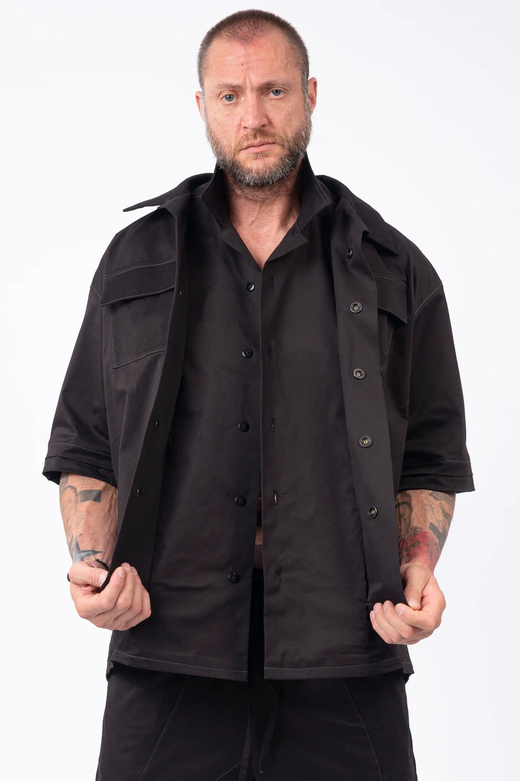 Luda - Double Black Oversized Shirt