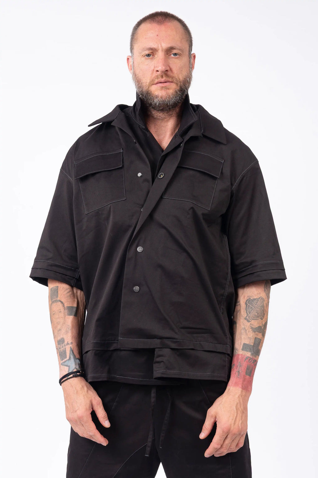 Luda - Double Black Oversized Shirt