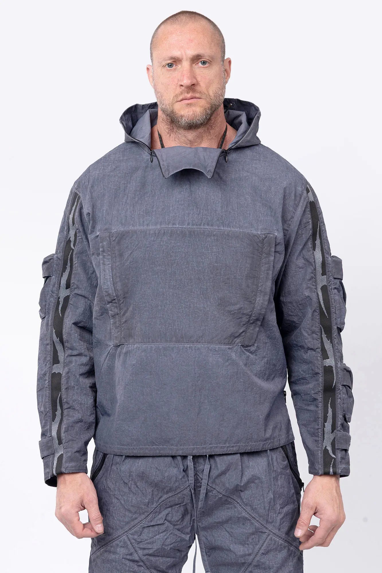 Luda - Grey Dyed Polyester Jacket