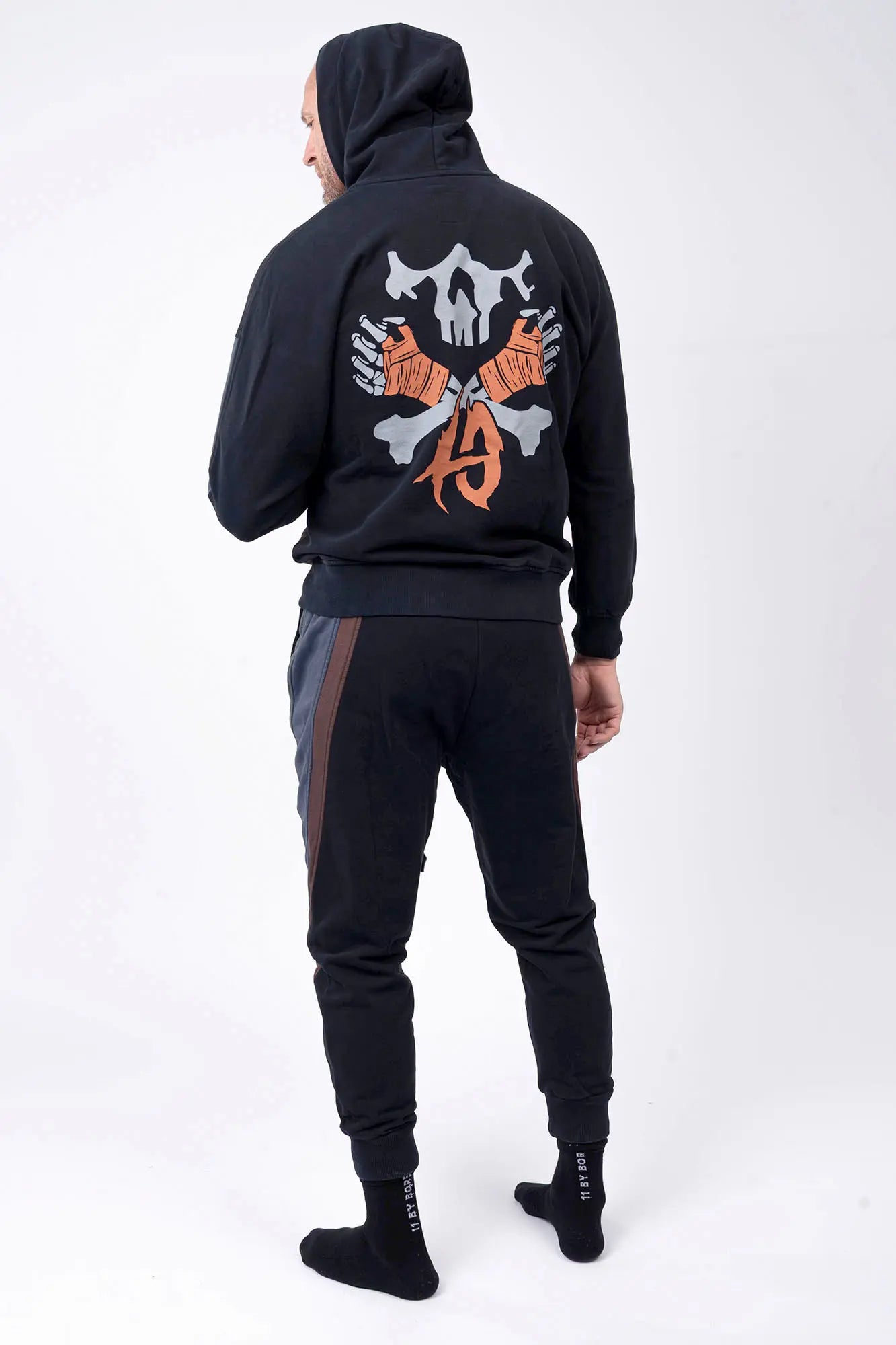 Luda - Bones Multicolor Hoodie Garment Dyed