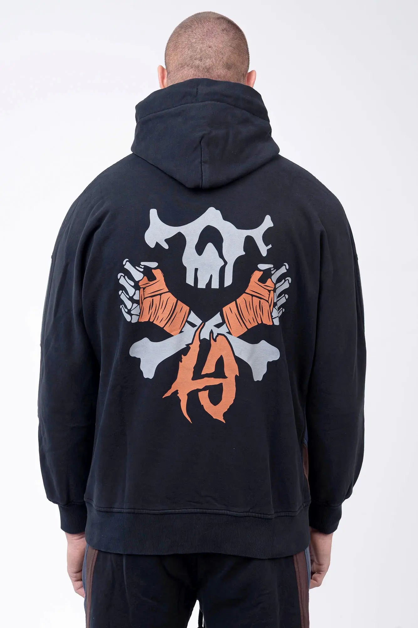 Luda - Bones Multicolor Hoodie Garment Dyed