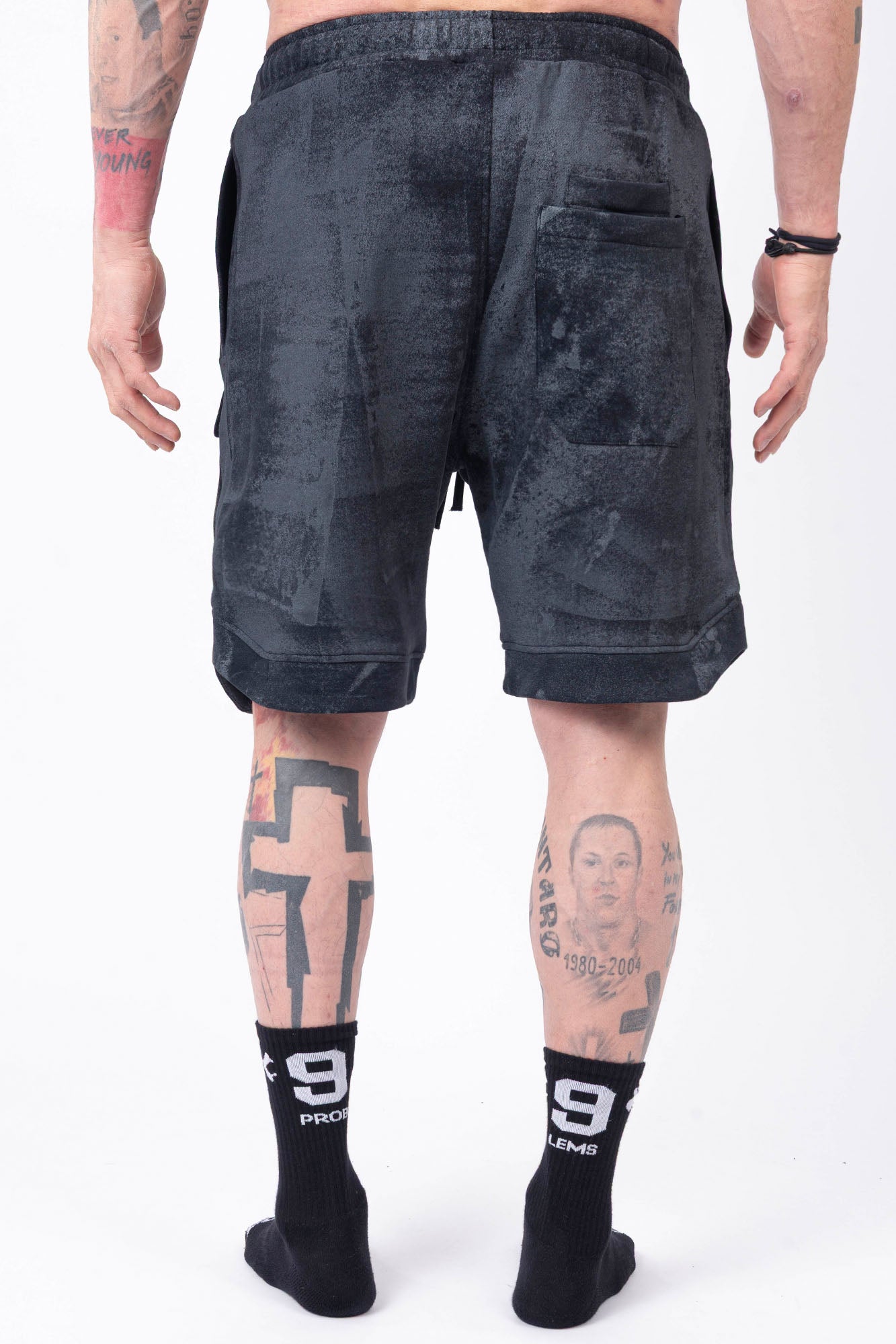 Luda - Grey Sprayed Cotton Shorts