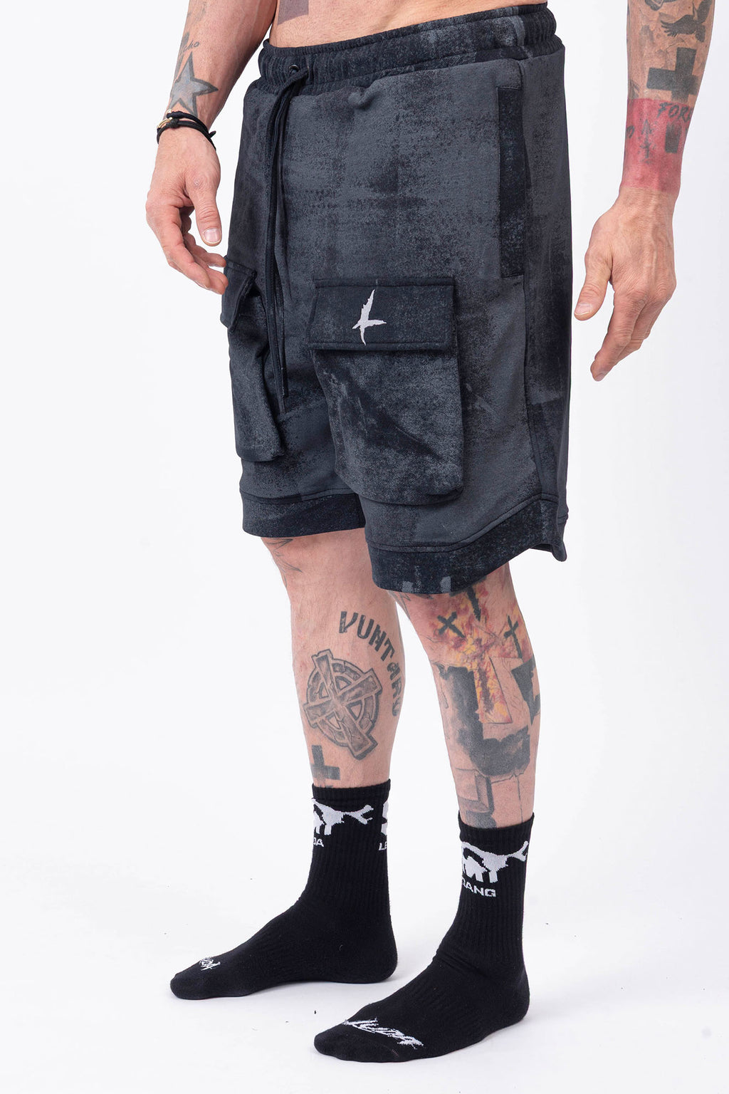 Luda - Grey Sprayed Cotton Shorts