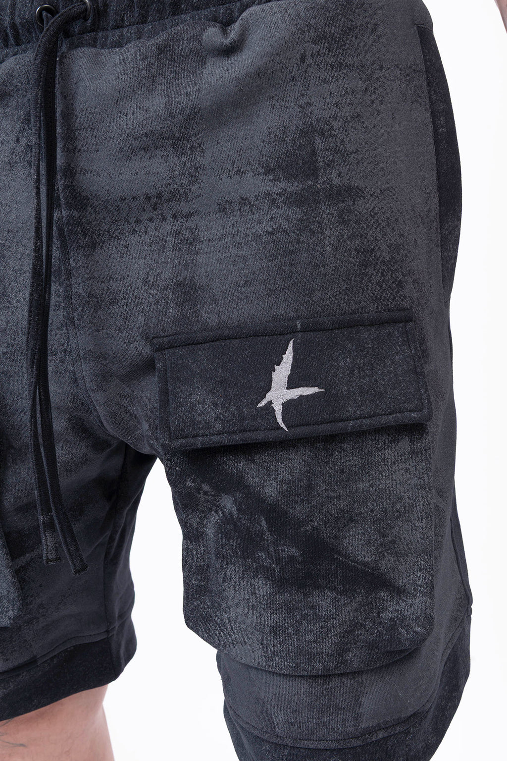 Luda - Grey Sprayed Cotton Shorts