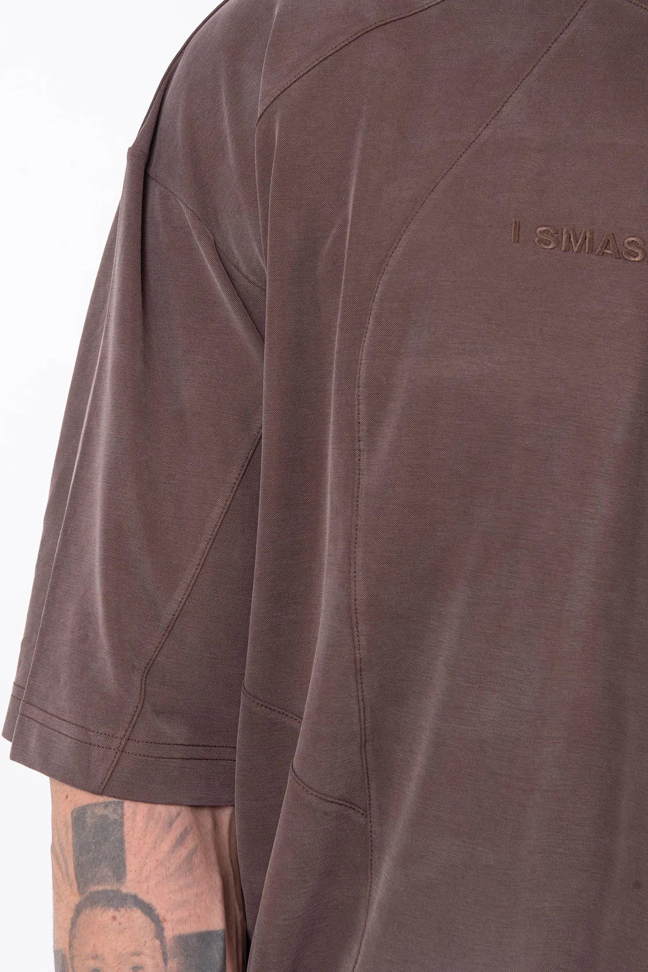 Luda - Embroidery Stretch T-Shirt Beige