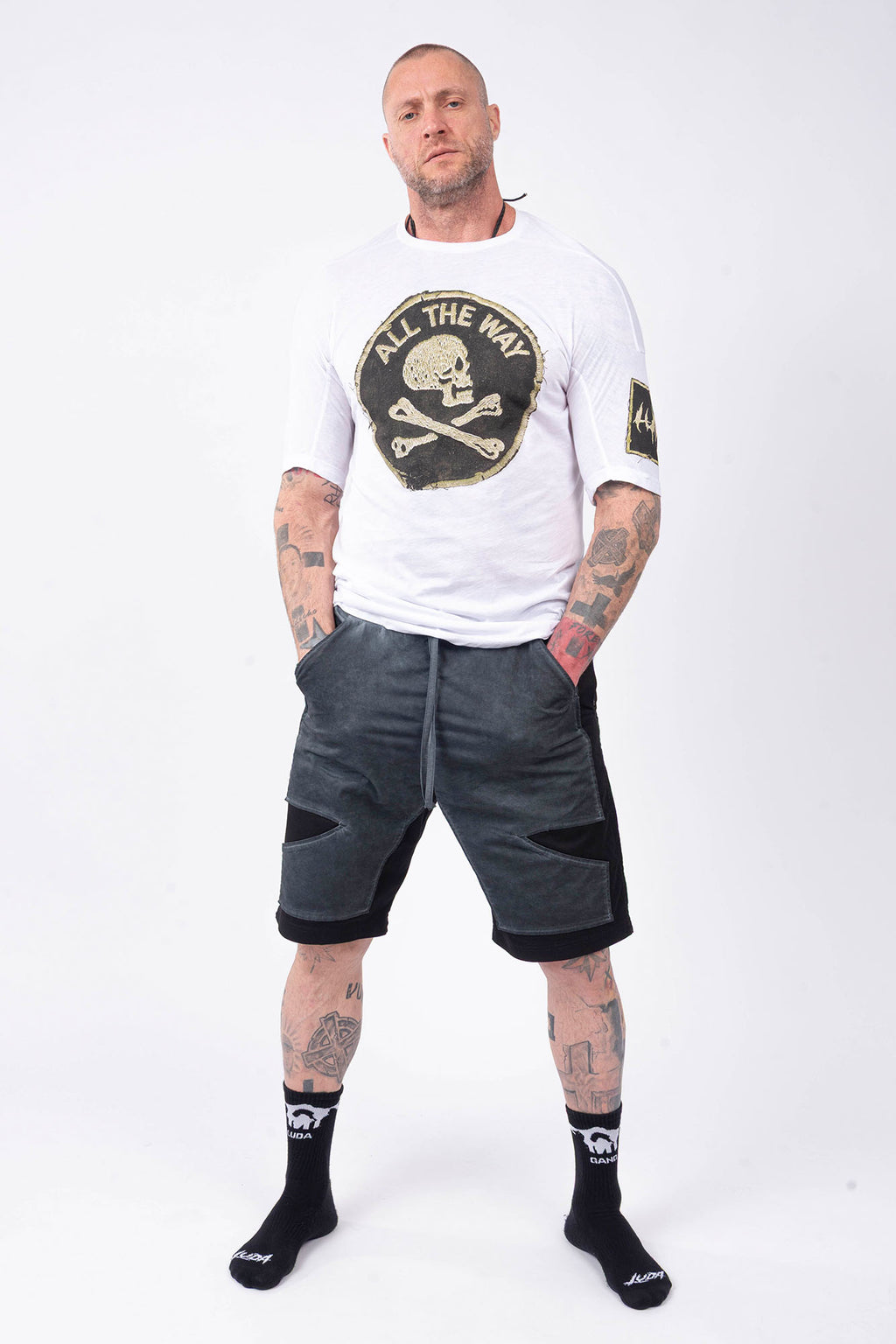 Luda - Cotton Jagged Shorts - Dark
