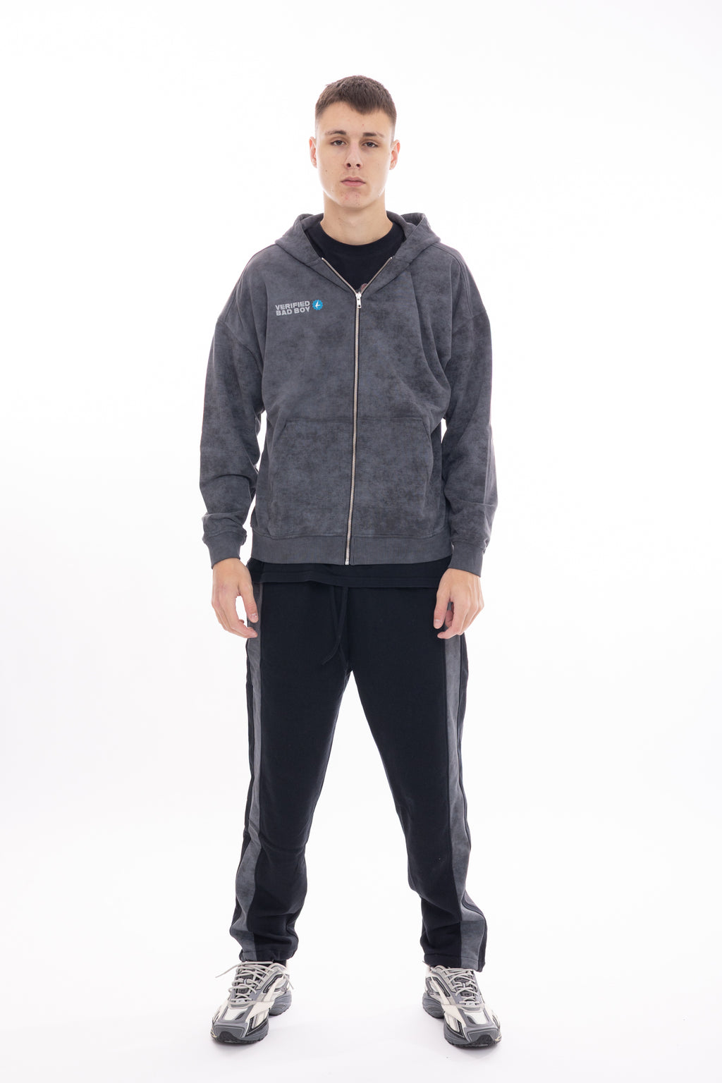 Luda - Grey Zipper Hoodie