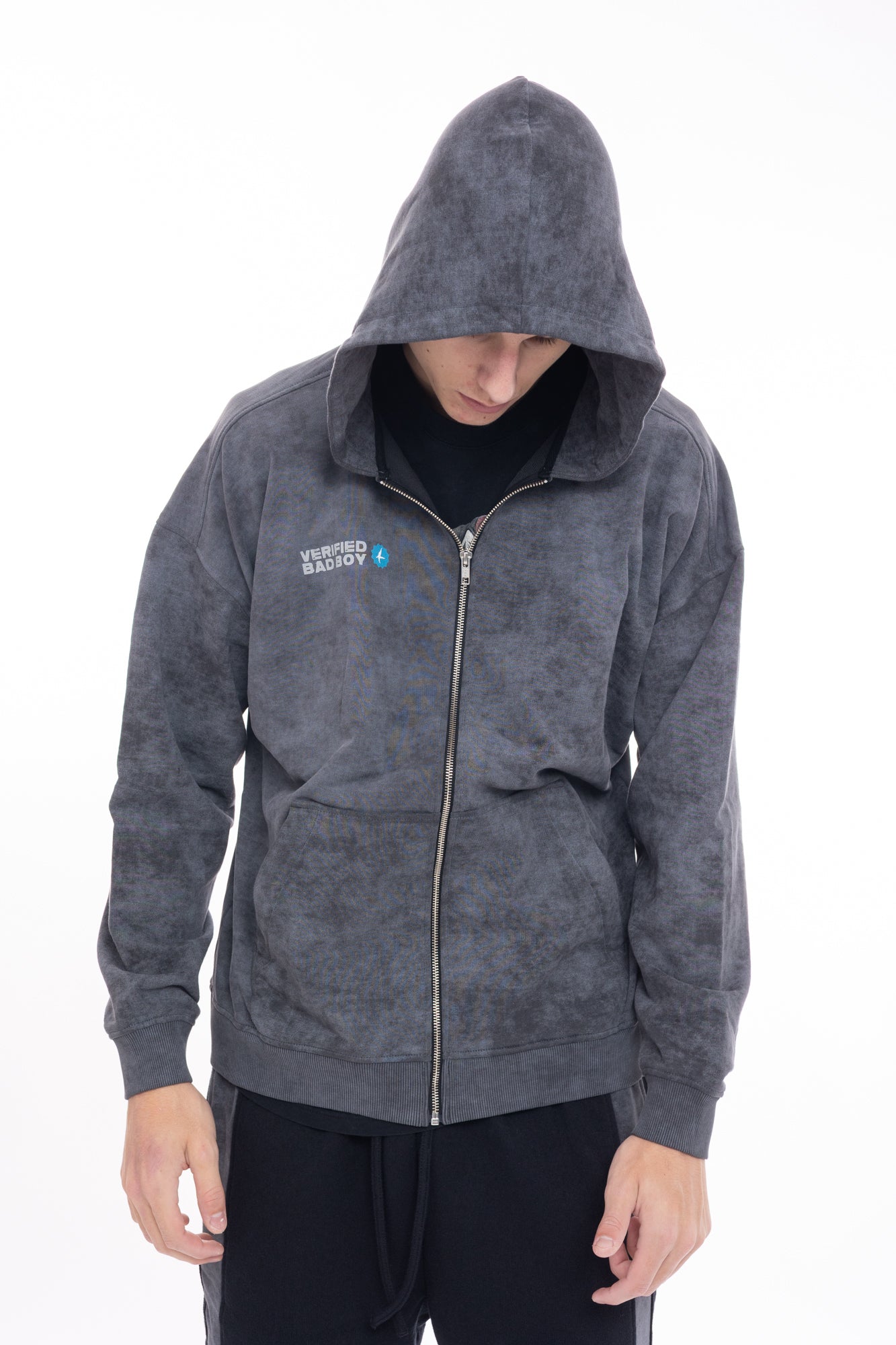 Luda - Grey Zipper Hoodie