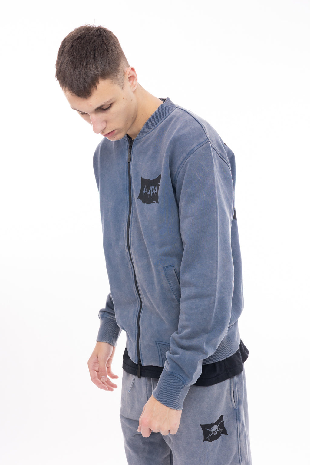 Luda - Pirate Flag Zipper Blouse