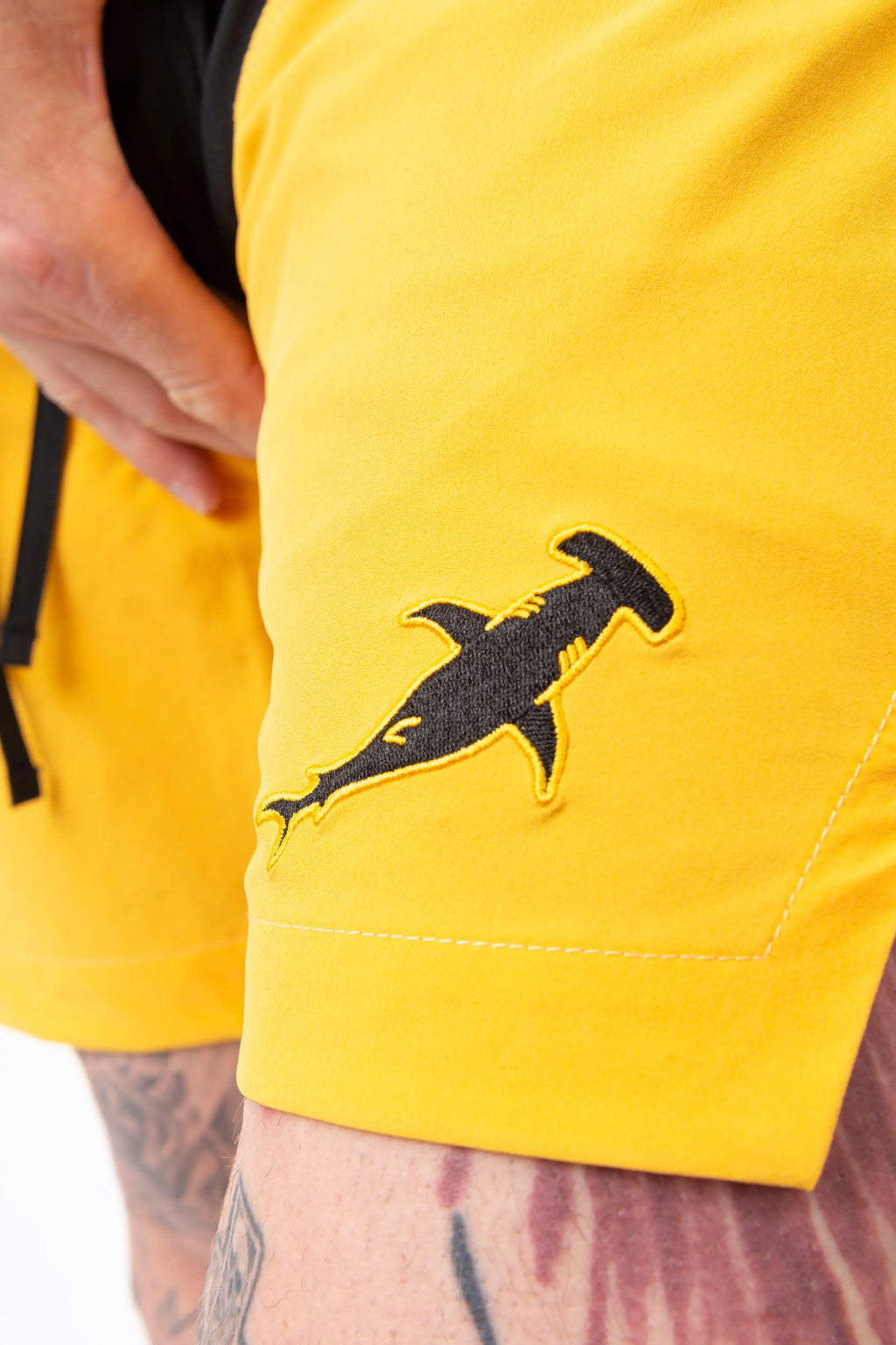 Luda - Black/Yellow Hammerhead Swim Shorts