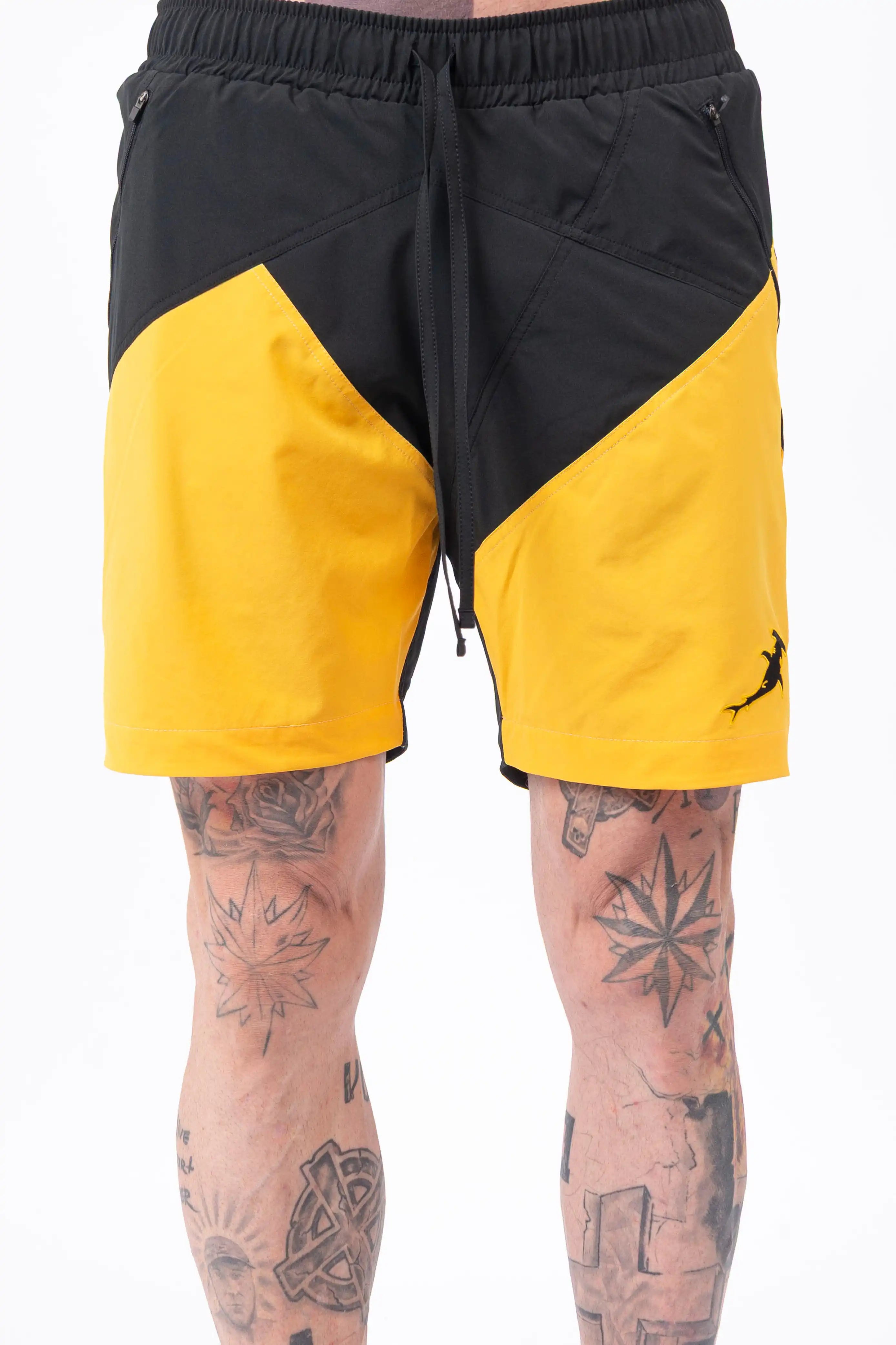 Luda - Black/Yellow Hammerhead Swim Shorts