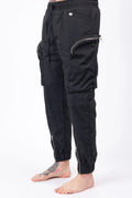 Luda - Metal Zipper Black Pants
