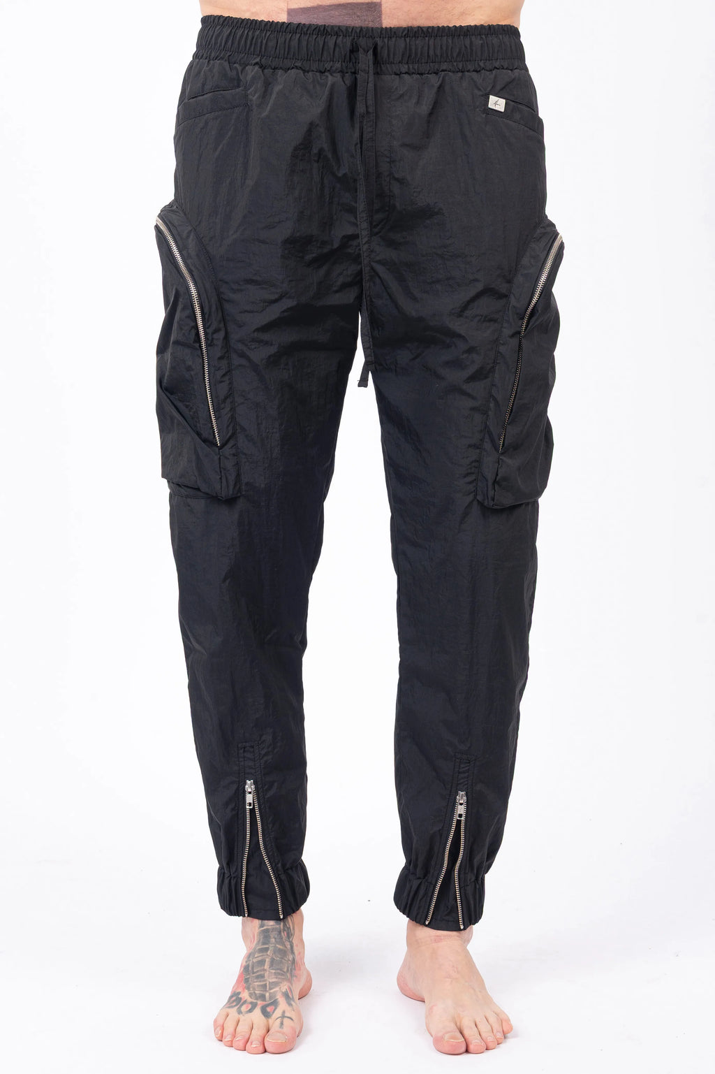 Luda - Metal Zipper Black Pants