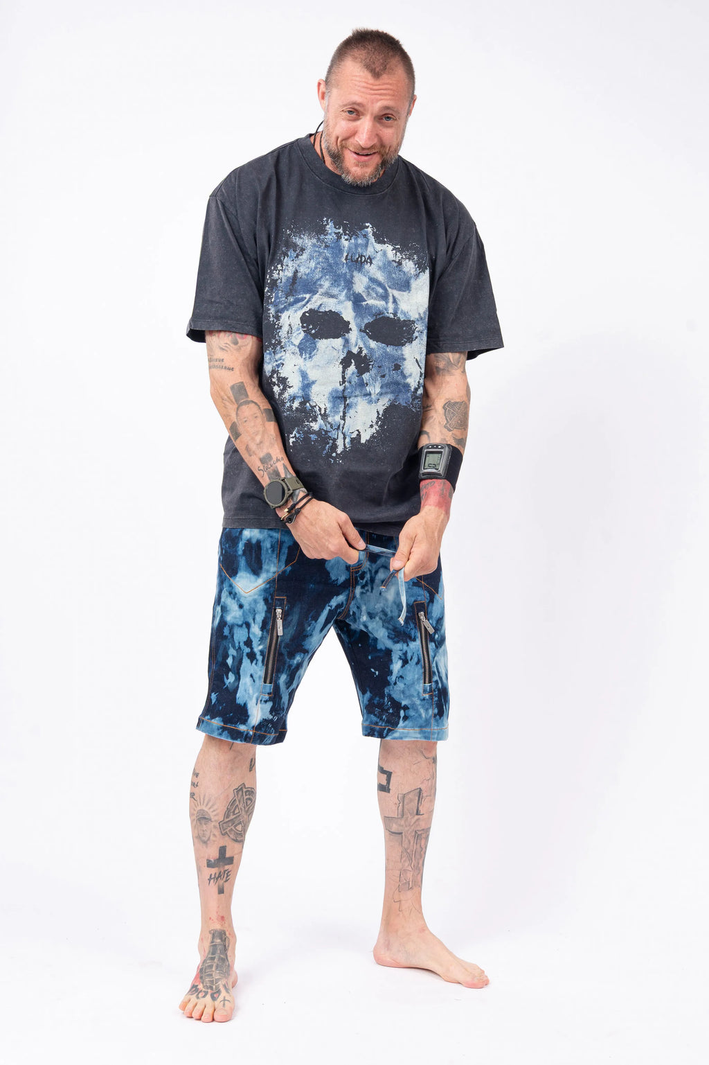 Luda - Ocean Splash Stretch Denim Shorts
