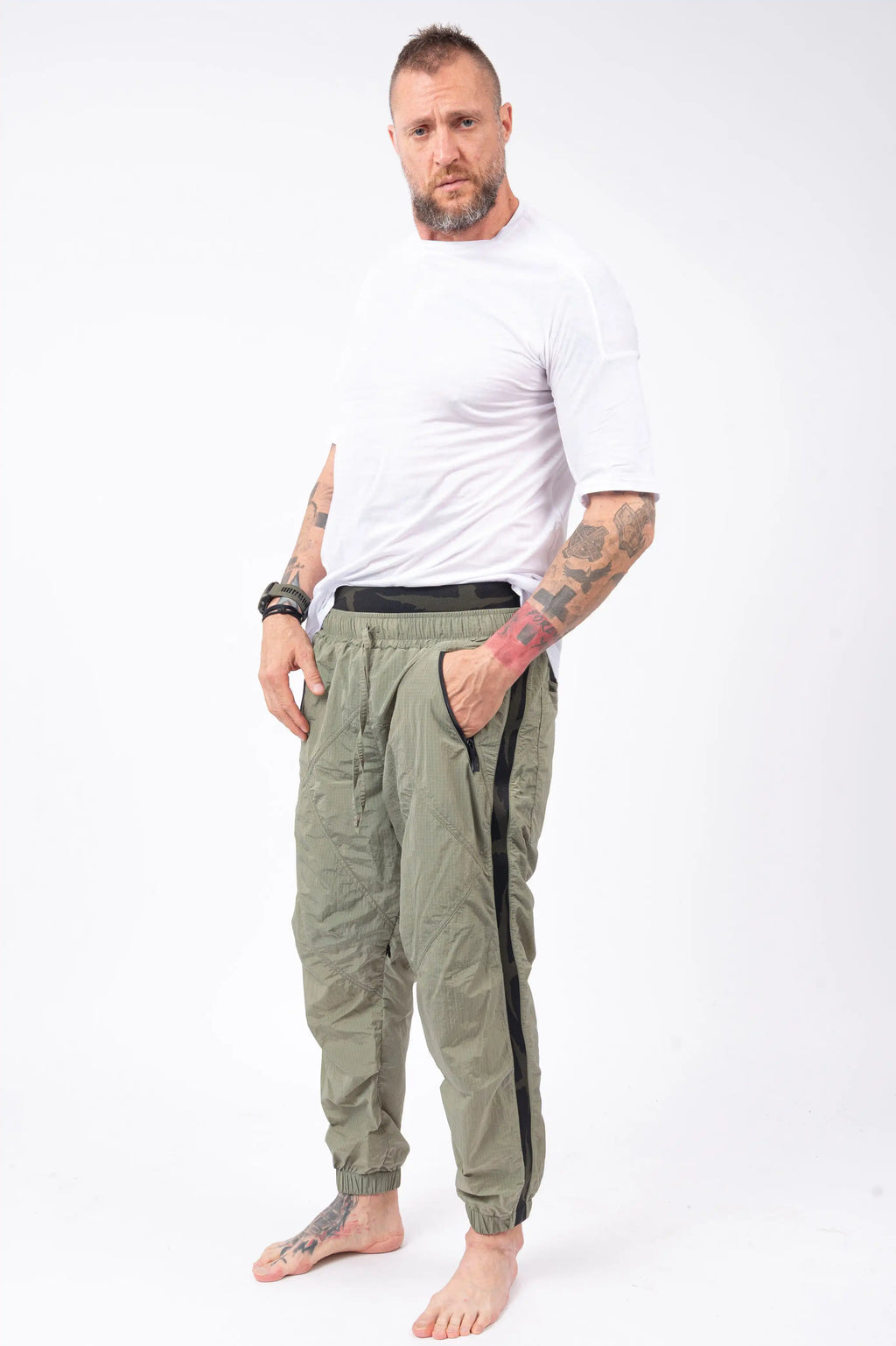 Luda - Zip Mesh Ventilation Pants - Military